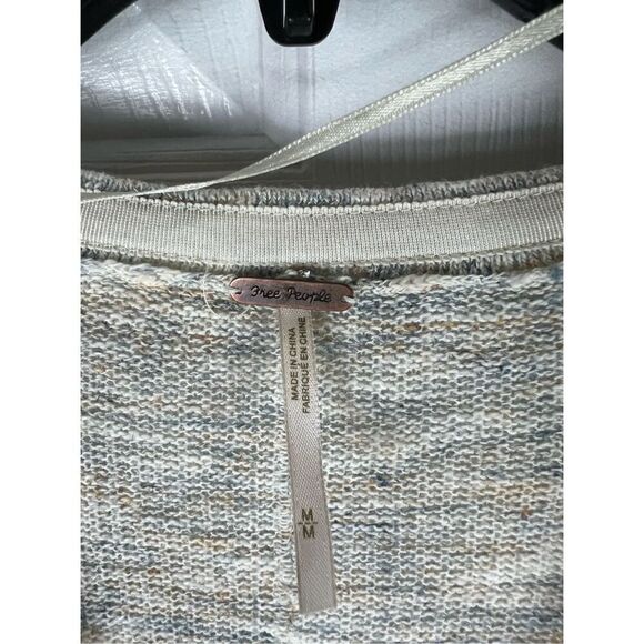 Free People Womens Asymmetrical Cream Cardigan Sweater Size M - Picture 2 of 4